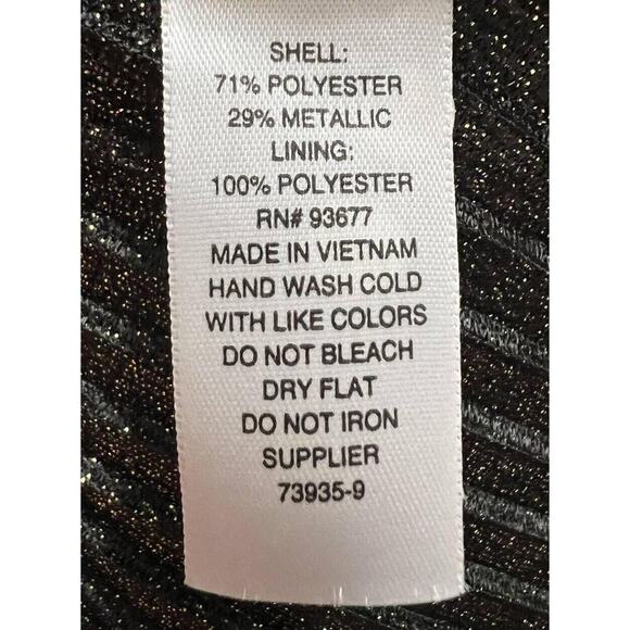 Gold Metallic Womens Blouse By A.N.A. size XL - Picture 8 of 8